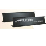 Black Desk Sign Holder