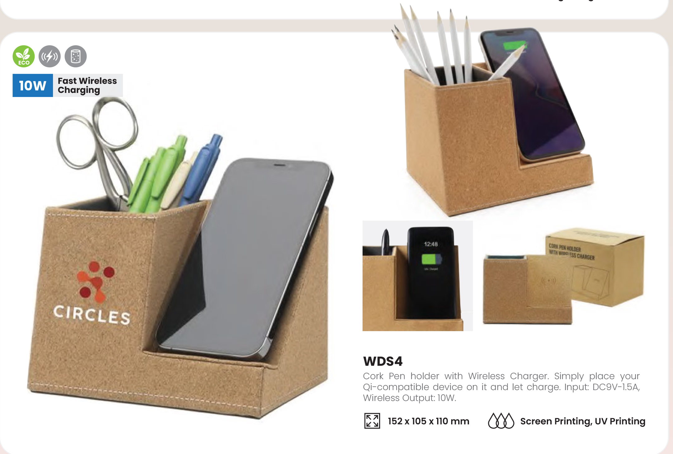 Pen Holder with Wireless Charging - Image 3