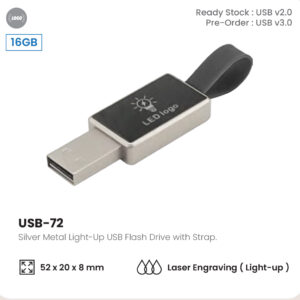 Black Light-Up USB Flash Drive